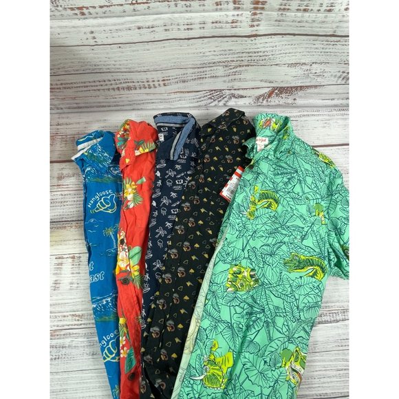 Boy's Summer Button Down Shirt Lot - Penguin, Cat & Jack sz 14 - 18 Medium‎ - Picture 1 of 15